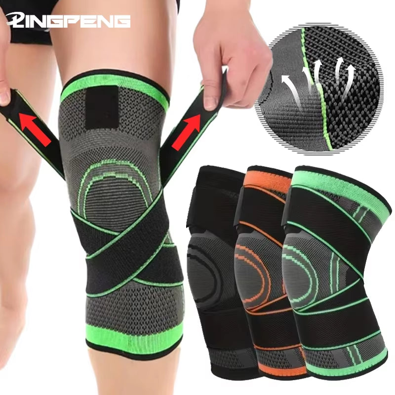 1PCS Adjustable Sports Knee Pad Knee Pain Relief Patella Stabilizer Brace Support for Hiking Soccer Basketball Running Sport