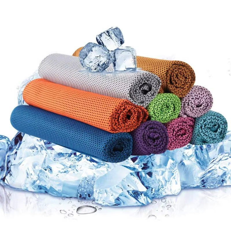 Cooling Towel Neck Wrap Lce Sports Beach Towels Cold Microfiber Cloth for Yoga Golf Gym Fitness Summer Outdoor Work100X30Cm